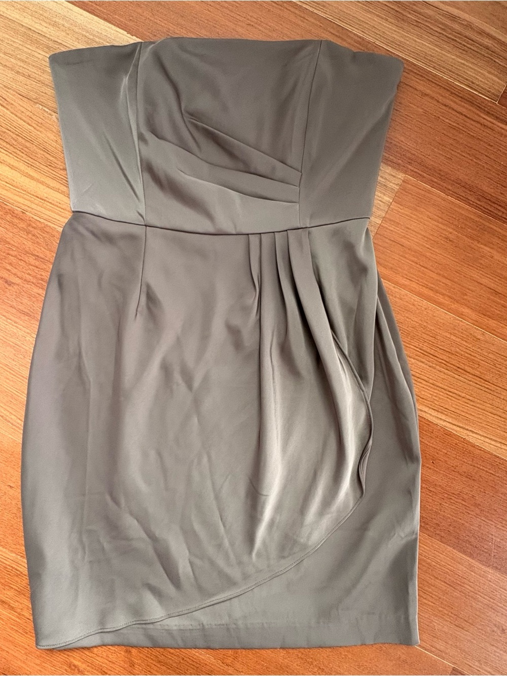 Banana Republic Strapless Taupe Mini Dress wrinkle-resistant - Picture 3 of 14